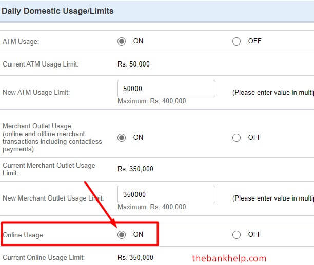 How to activate HDFC Debit card for Online transaction?