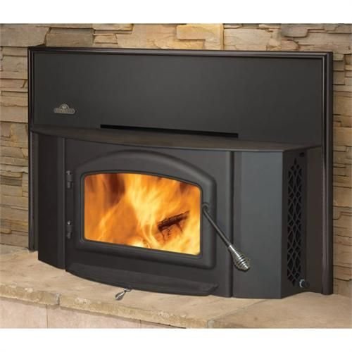 Wood Burning Fireplace Insert for EPI1402 Metallic Black Barbecue