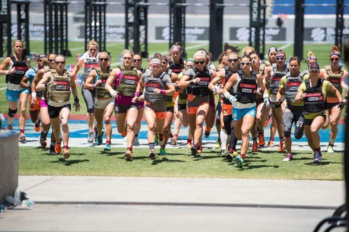 crossfitmurph Women during Murph at 2015 CrossFit Games
