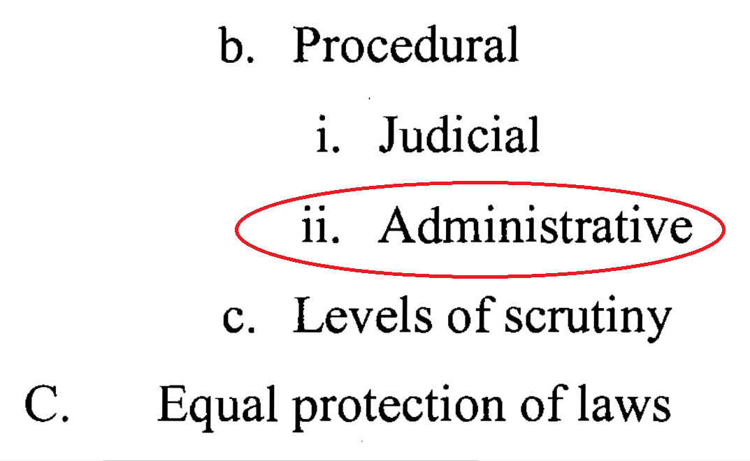 Due Process of Law Part III: Administrative Due Process – The