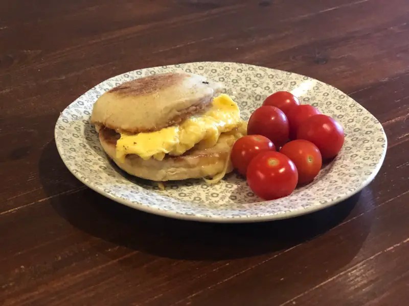 Sausage, egg and cheese English muffins The Batch Lady
