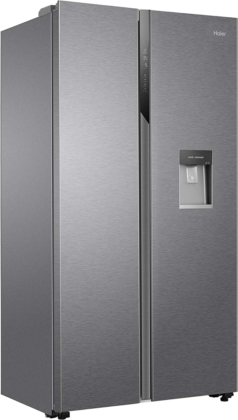 Haier HSR3918EWPG Freestanding American Style Side By Side Fridge