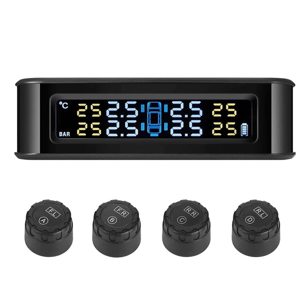 Car anti theft system ZEEPIN C220 Car Solar Powered TPMS 4 External