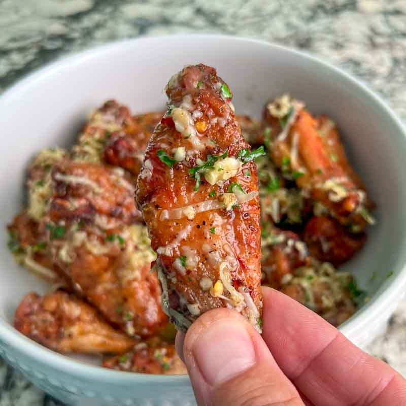 Big Green Egg Garlic Parmesan Chicken Wings The BBQ Buddha