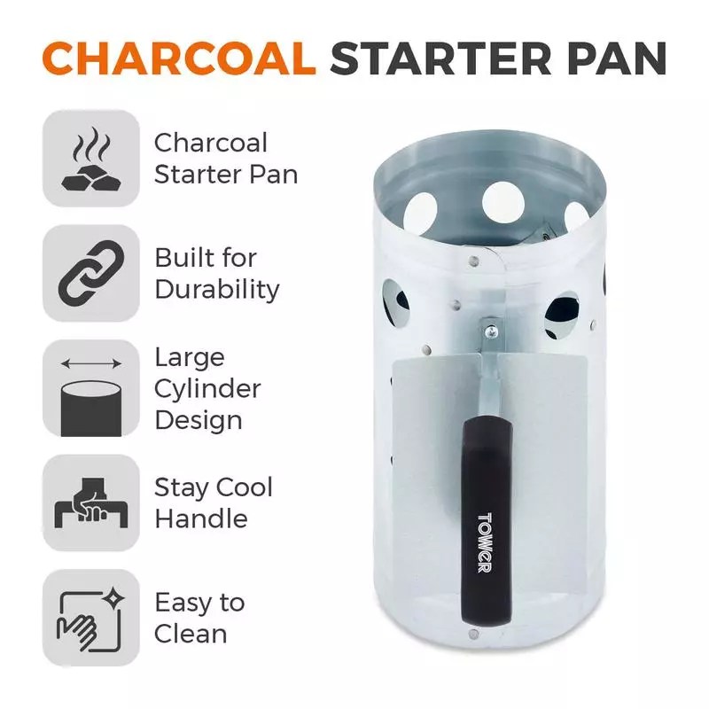 TOWER Charcoal Starter Pan The BBQ Experts