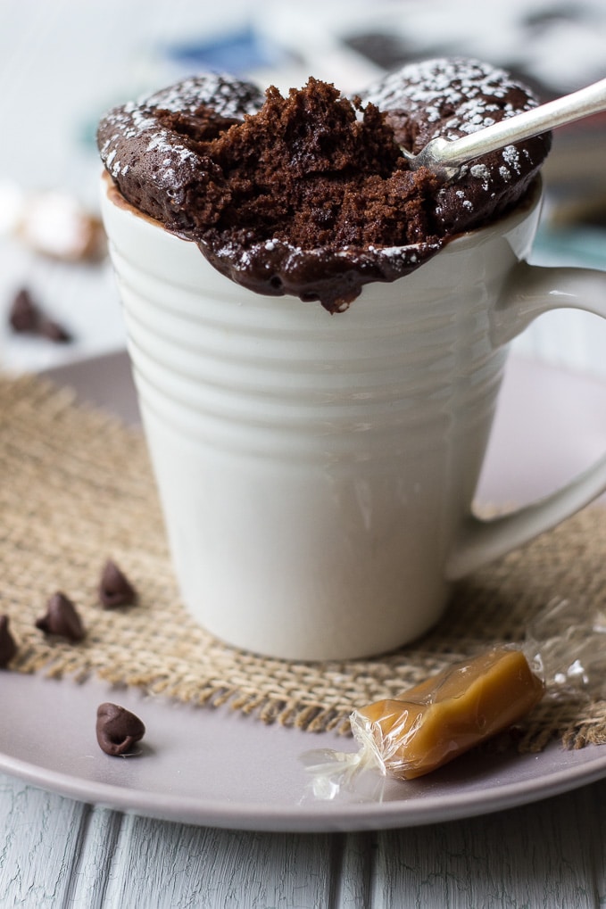 Chocolate Caramel Mug Cake The Beach House Kitchen
