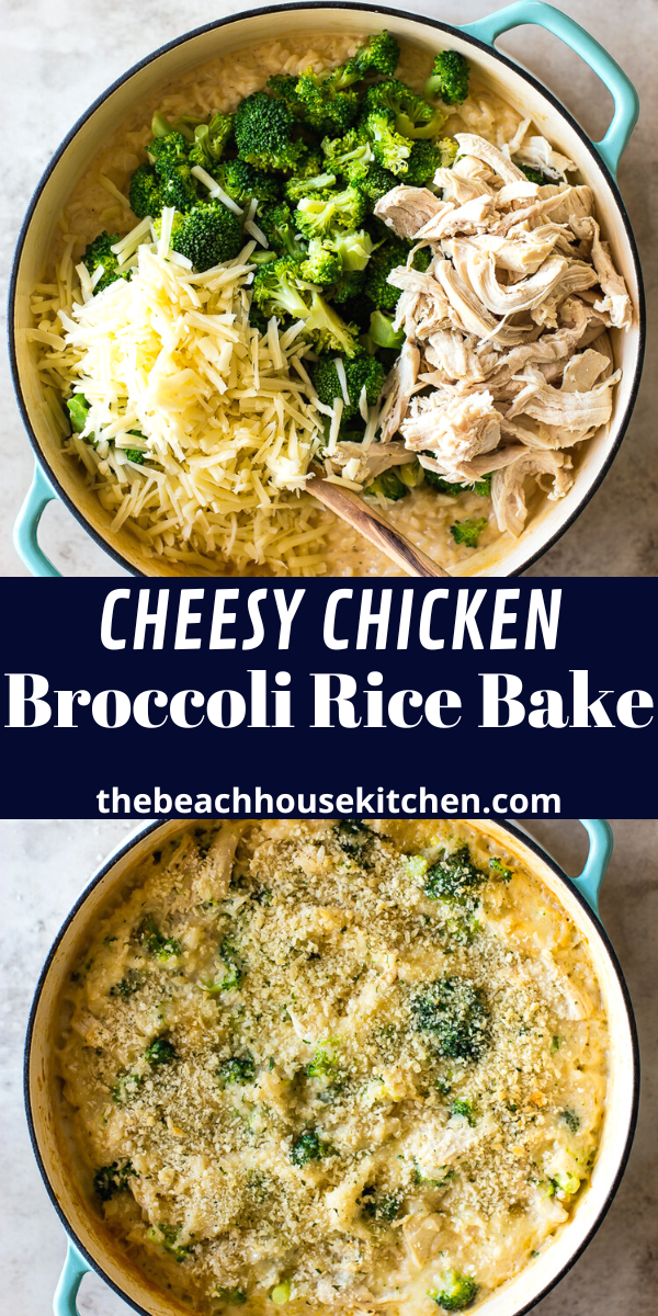Cheesy Chicken Broccoli Rice Bake The Beach House Kitchen