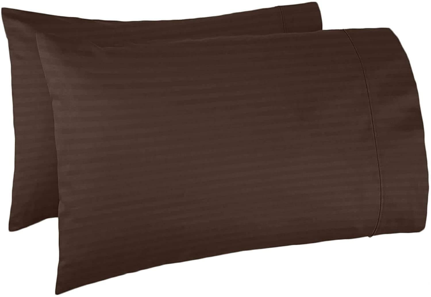 100 Cotton Sateen Stripe Large Size (20″*30″) Cocoa Brown The