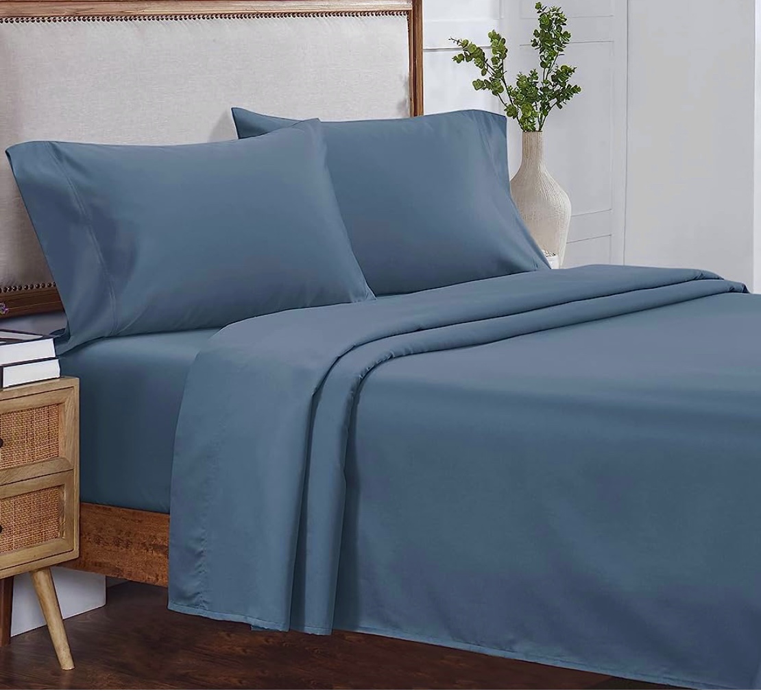 100 Premium Cotton Solid Ocean Blue The Bedsheet Factory