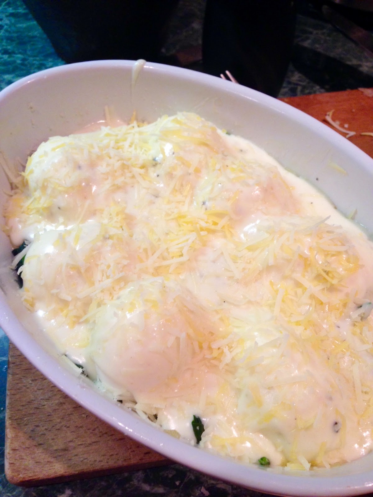 Eggs Florentine au Gratin