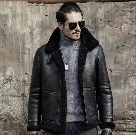 Aviator Sheepskin Shearling Leather Jacket The Best Jacket