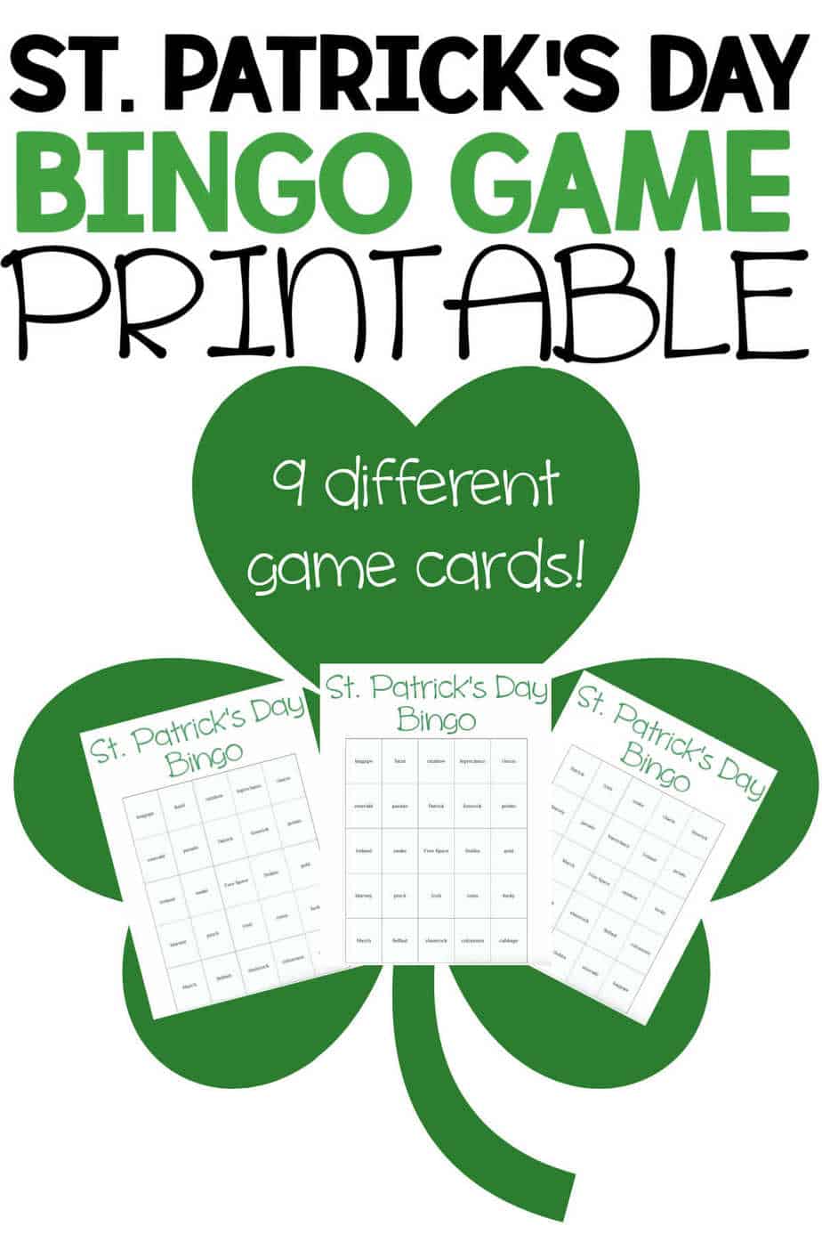 Saint Patrick's Day BINGO Game Printable Saint Patrick's Day BINGO Game Printable