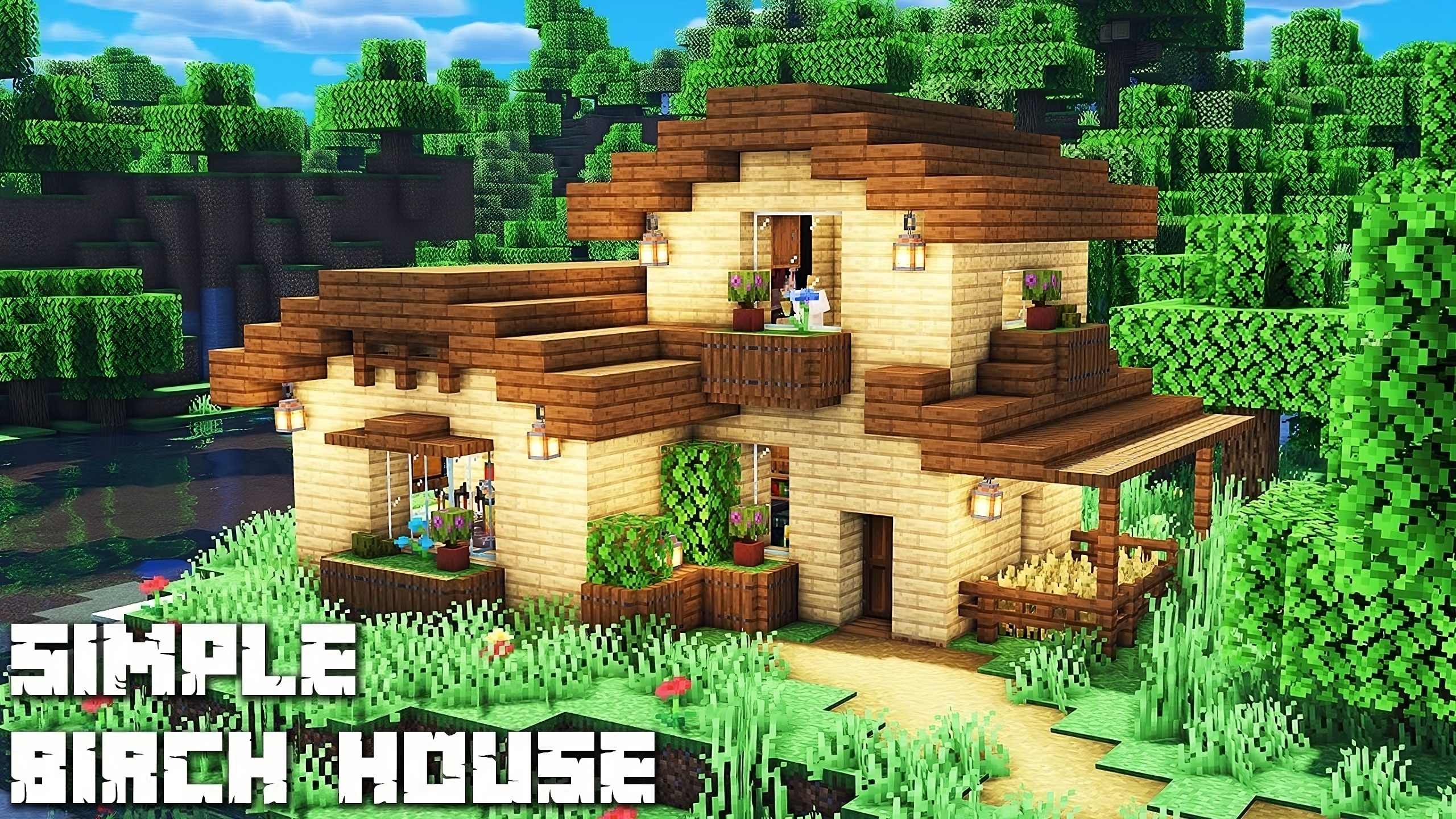 10+ Best Wooden Birch House in Minecraft TBM TheBestMods