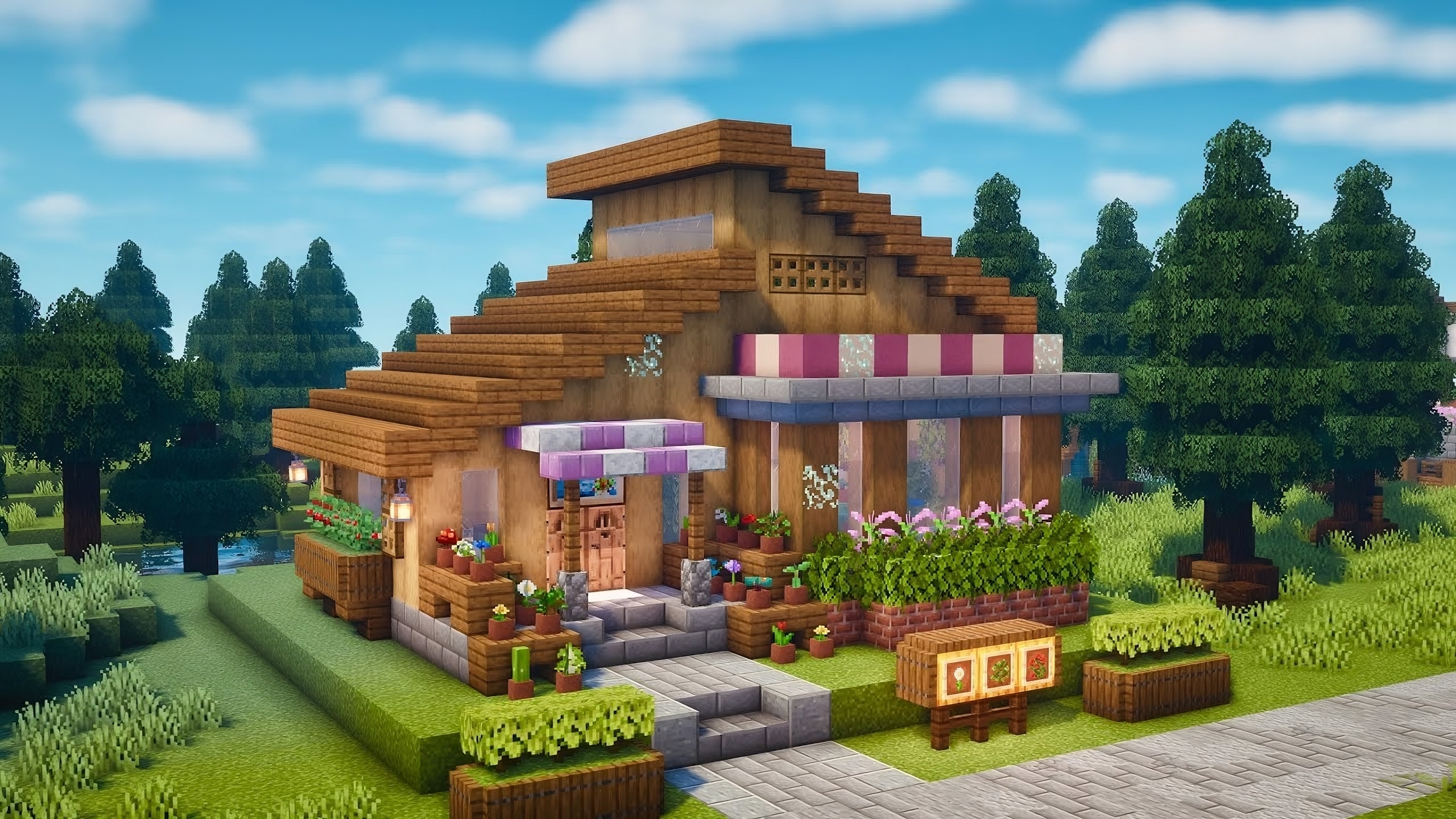 Great Flower Shop Designs in Minecraft TBM TheBestMods