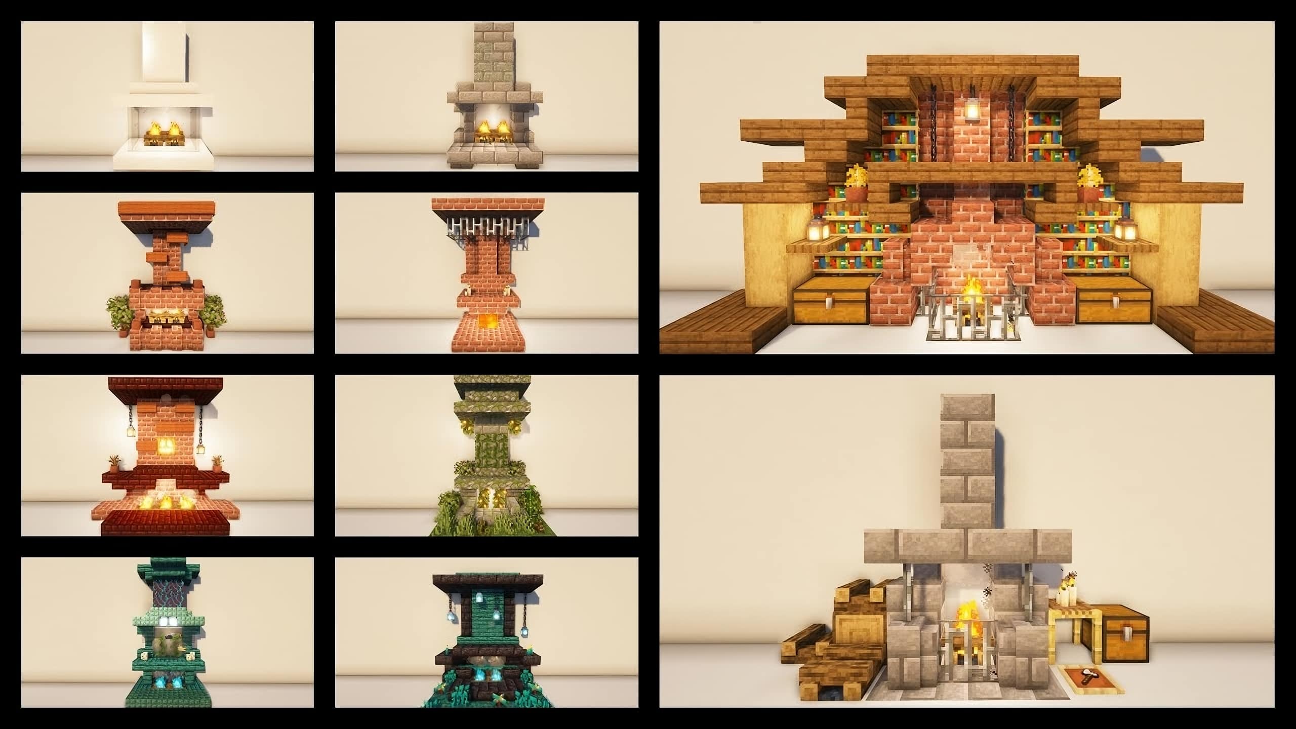 10 Amazing Fireplace Designs in Minecraft TBM TheBestMods
