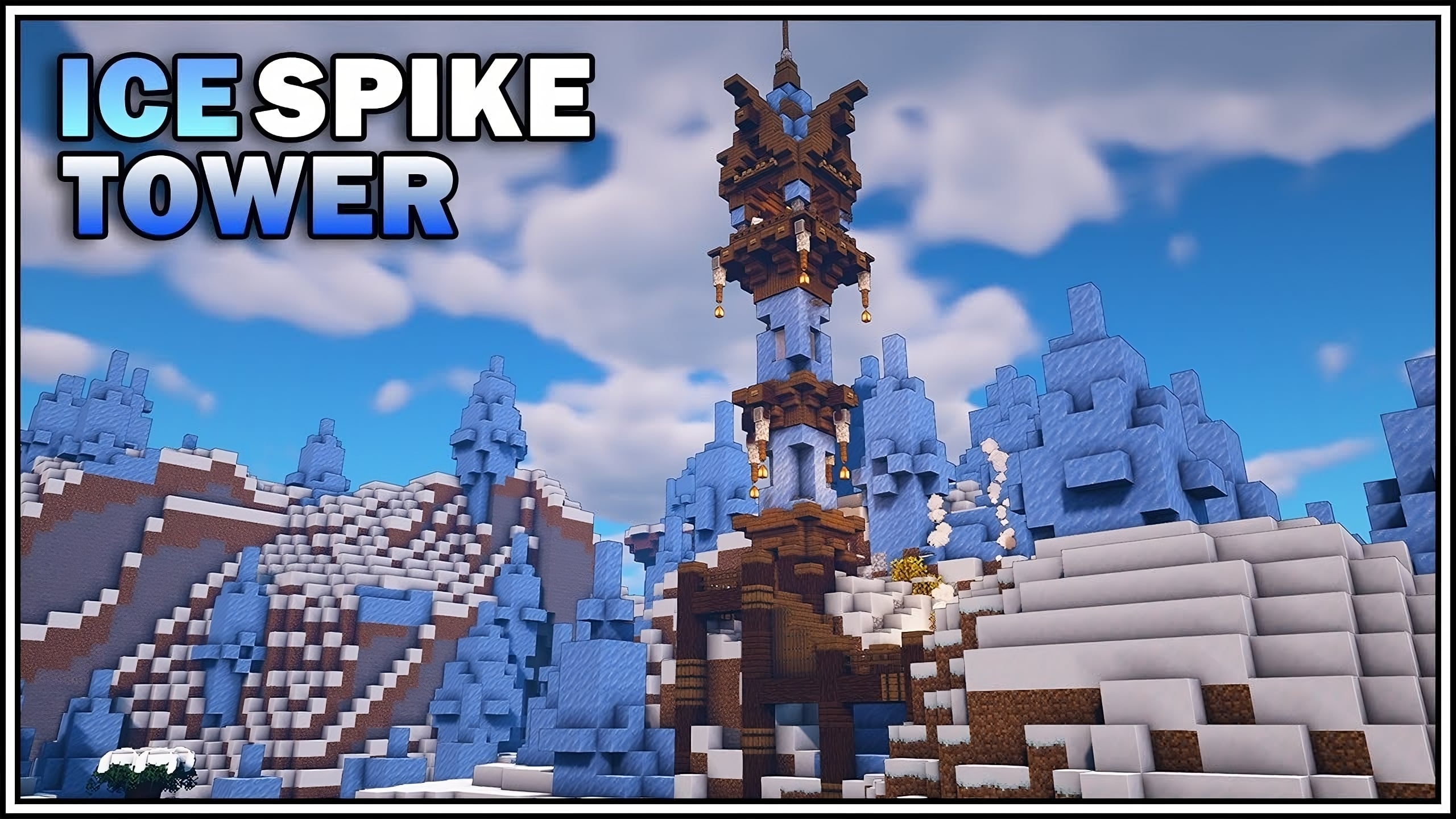 Creative Ice Spike Tower House in Minecraft TBM TheBestMods