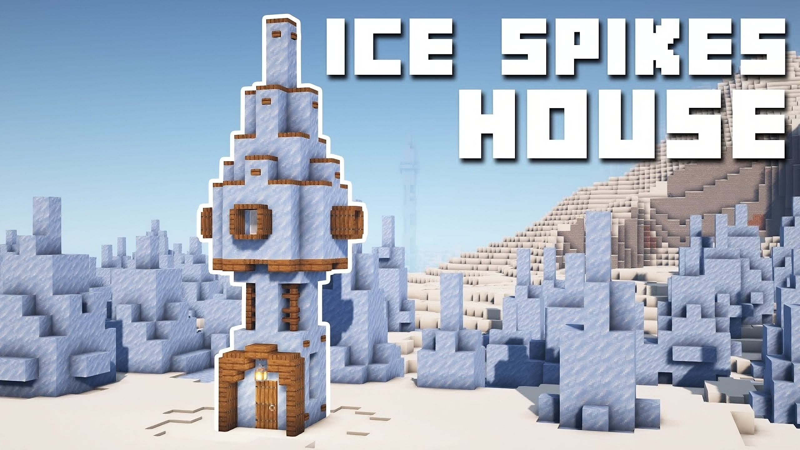 Creative Ice Spike Tower House in Minecraft TBM TheBestMods