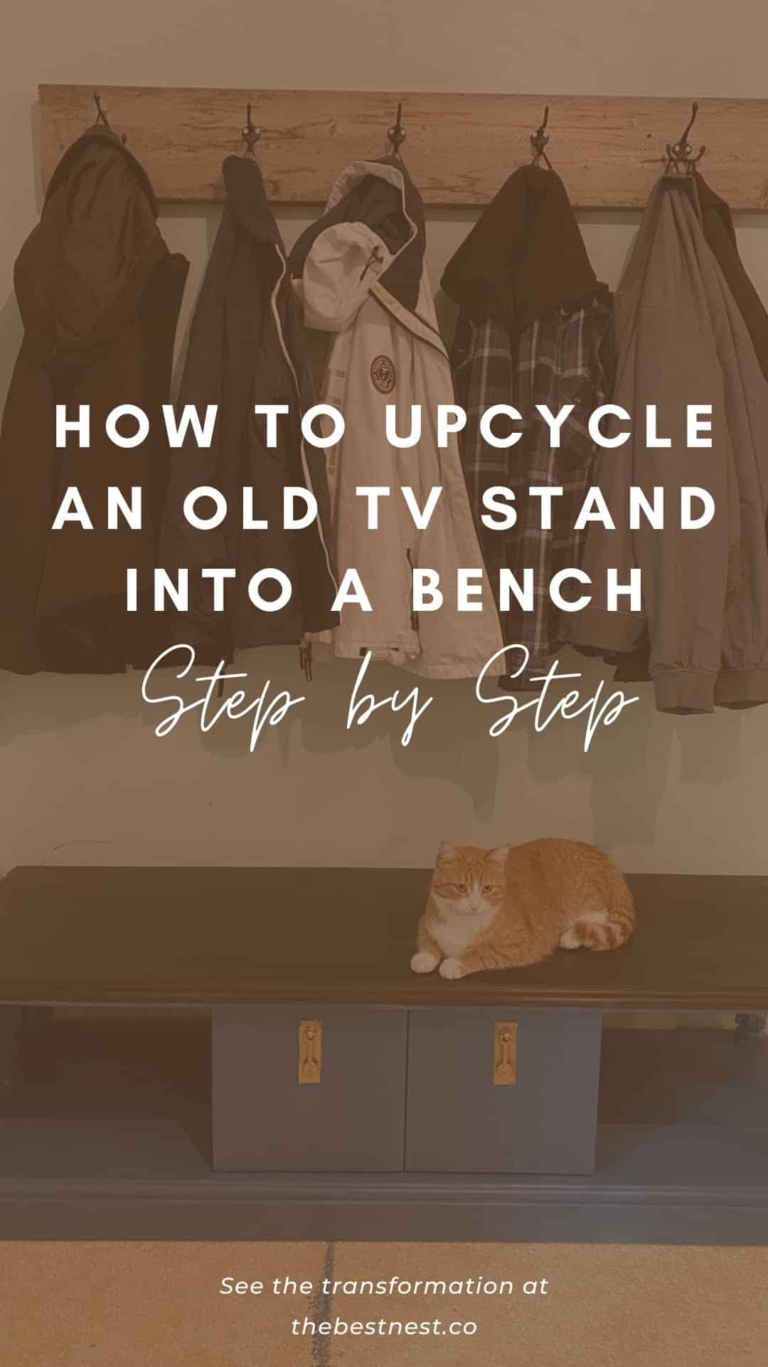 DIY Upcycled Bench From an Old TV Stand