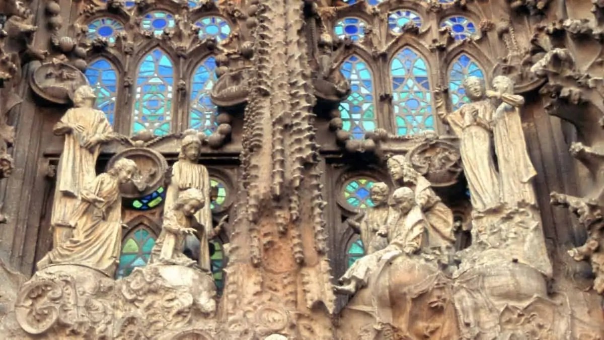View from Nativity facade tower at Sagrada Familia