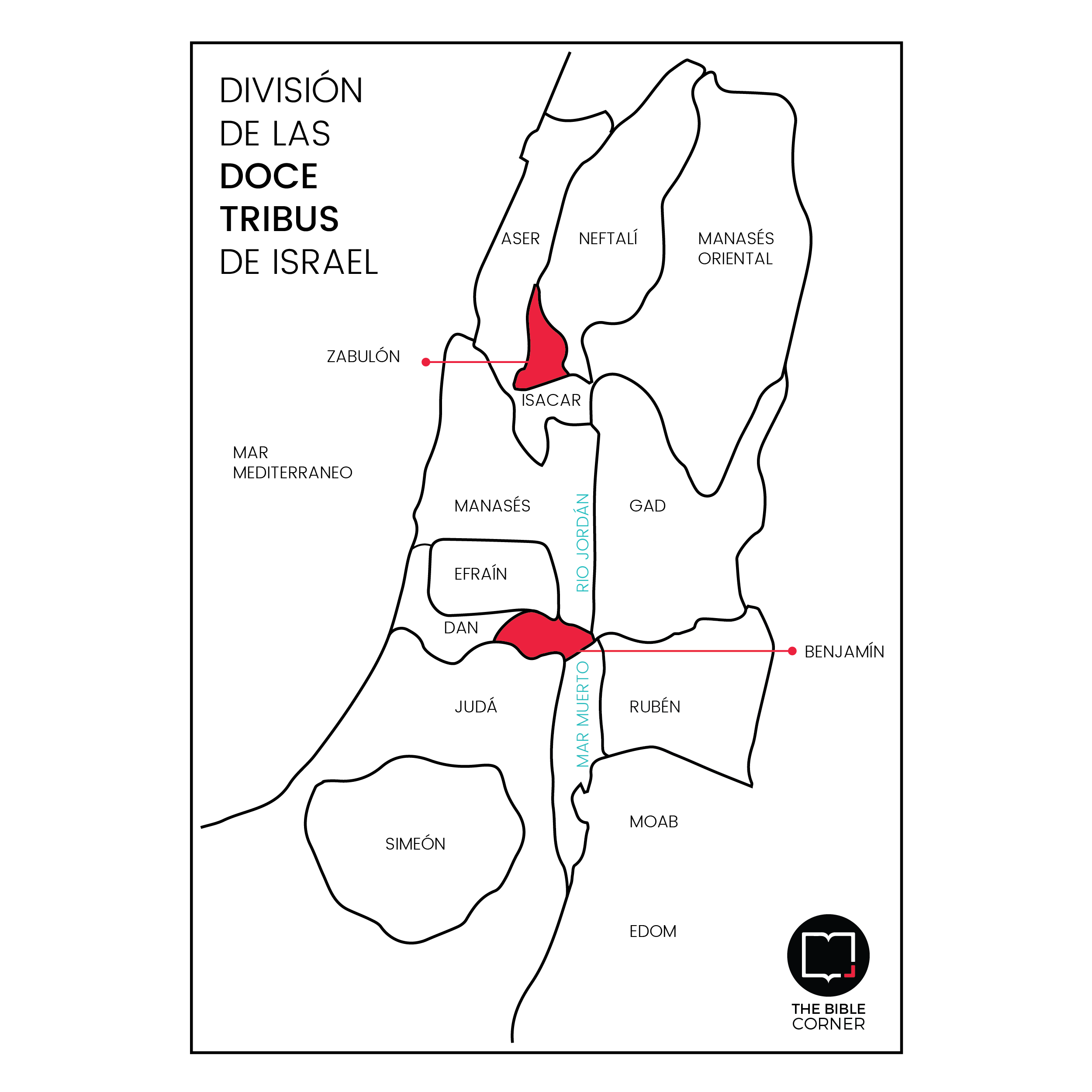 Mapa De Las 12 Tribus De Israel