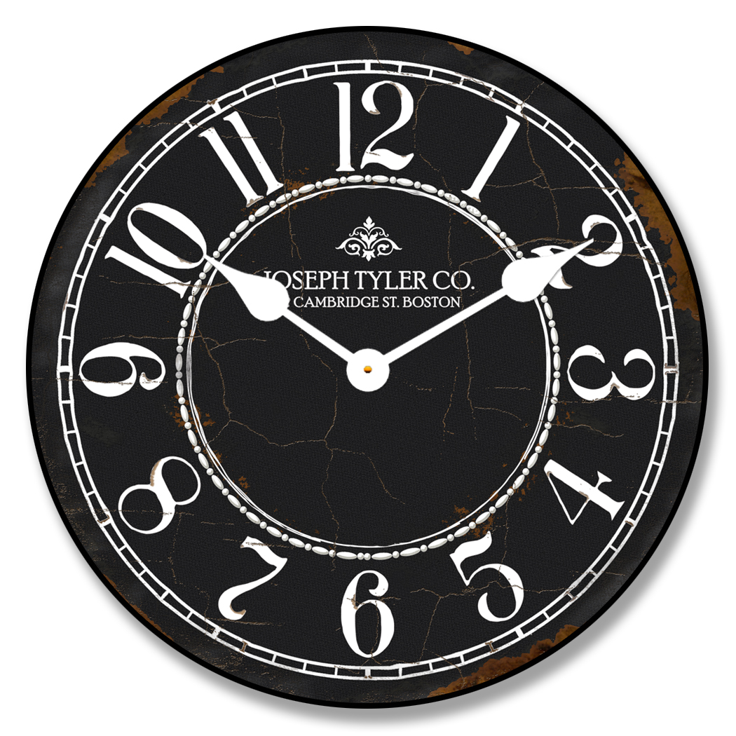 black large wall clock
