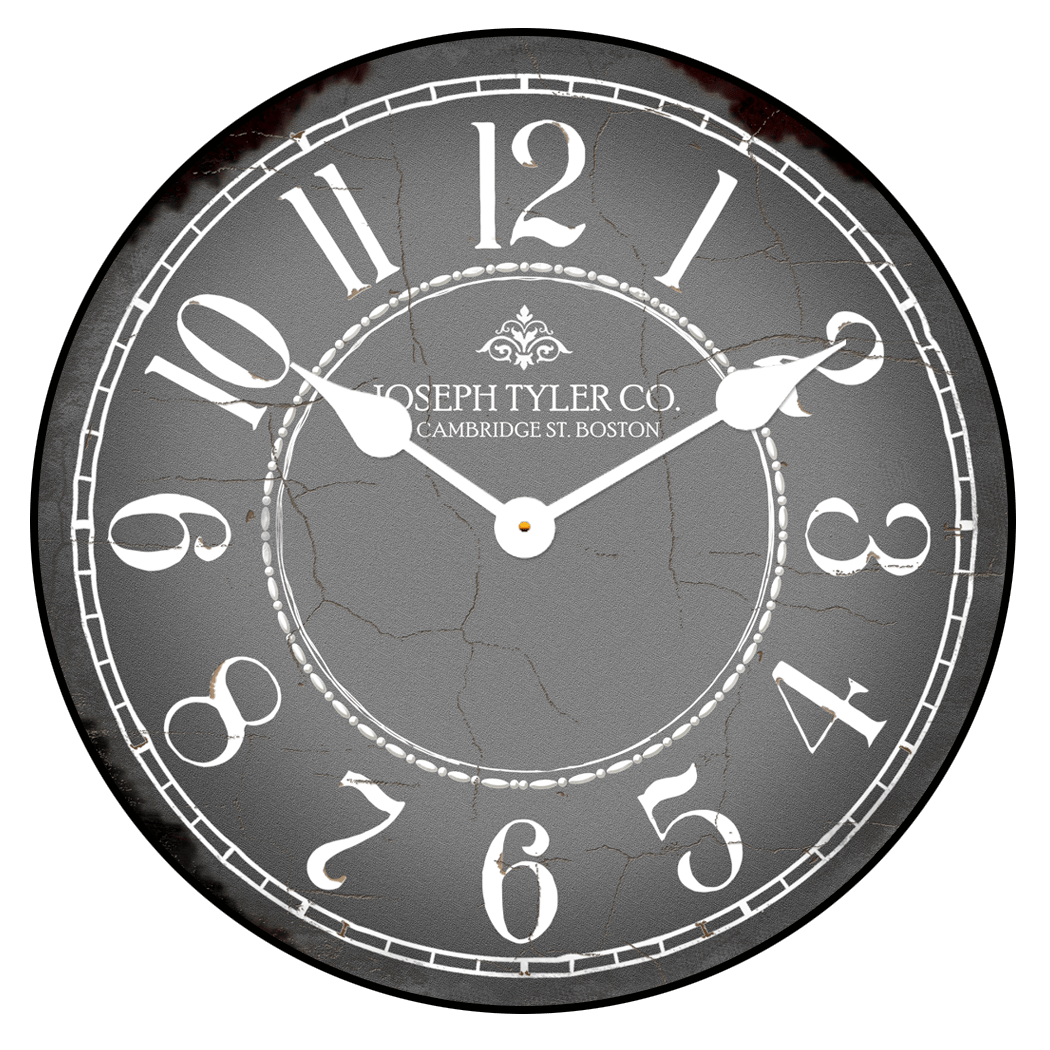 blue large wall clock