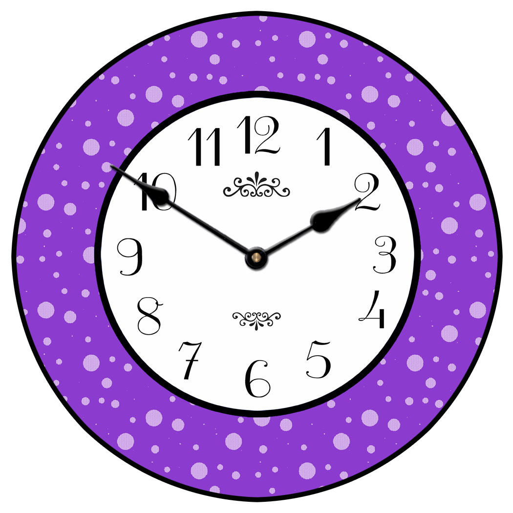 purple clock
