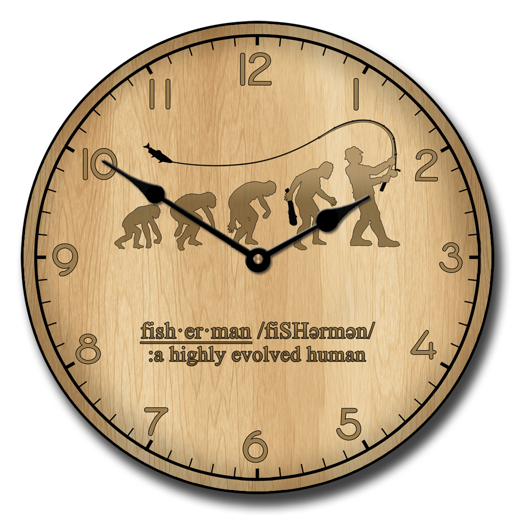 Fishing Clocks Fisher Wall Clock The Big Clock Store