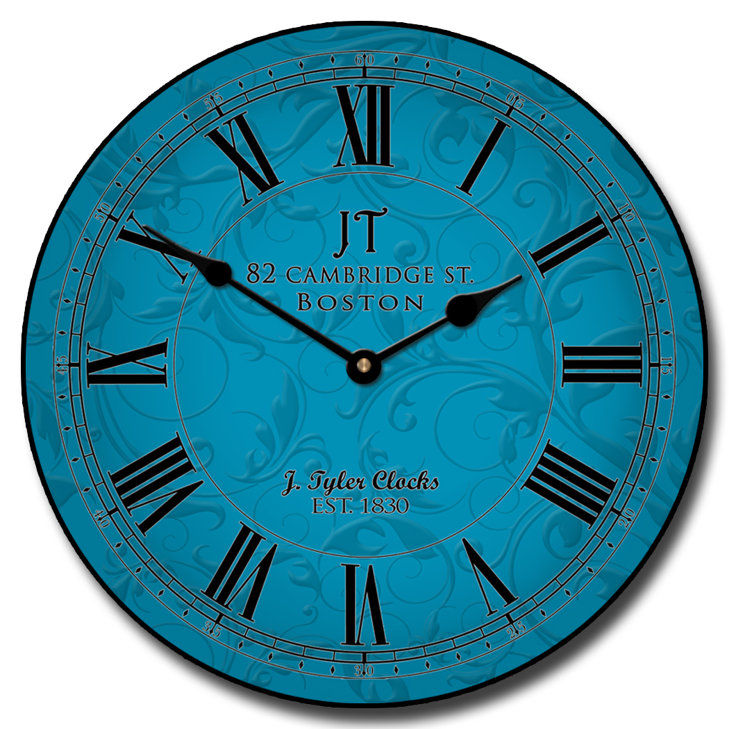 Oversized Red Wall Clock Victorian Wall Clock