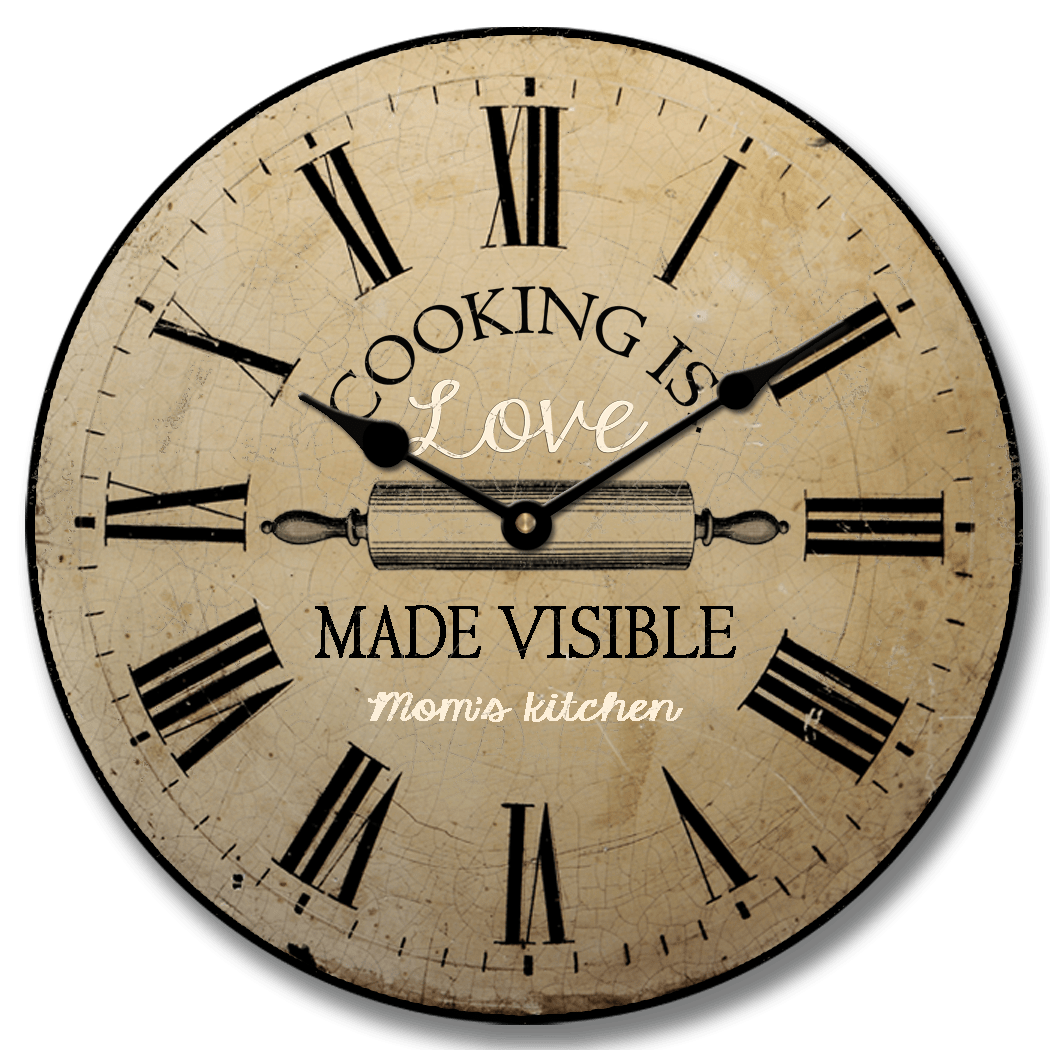Vintage Kitchen Wall Clock Round Clocks For Walls