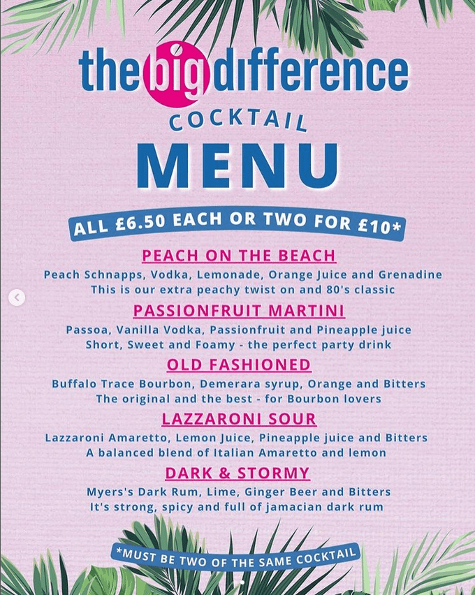 Drinks Offers The Big Difference Venue