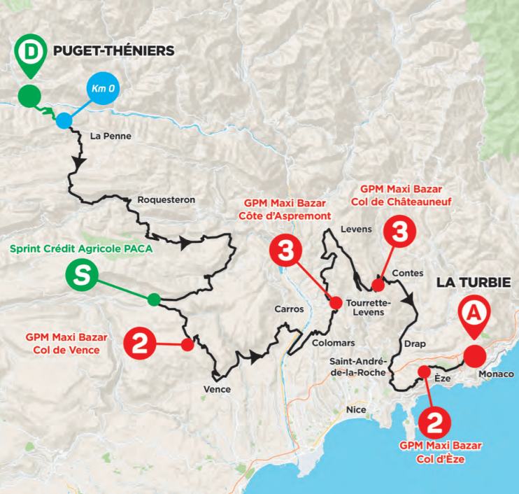 Tour des AlpesMaritimes et du Var 2022 Etape 2 PugetThéniers La