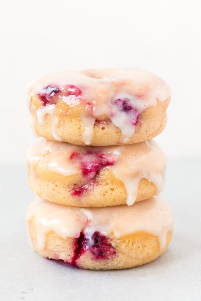 Gluten Free Vegan Raspberry Donuts (Paleo, Keto)