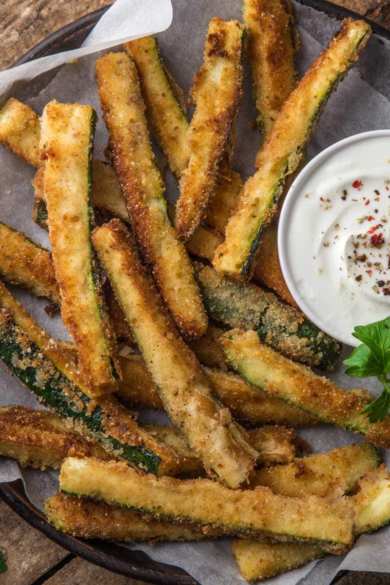 Crispy Baked Zucchini Fries Just 4 Ingredients! TBMW