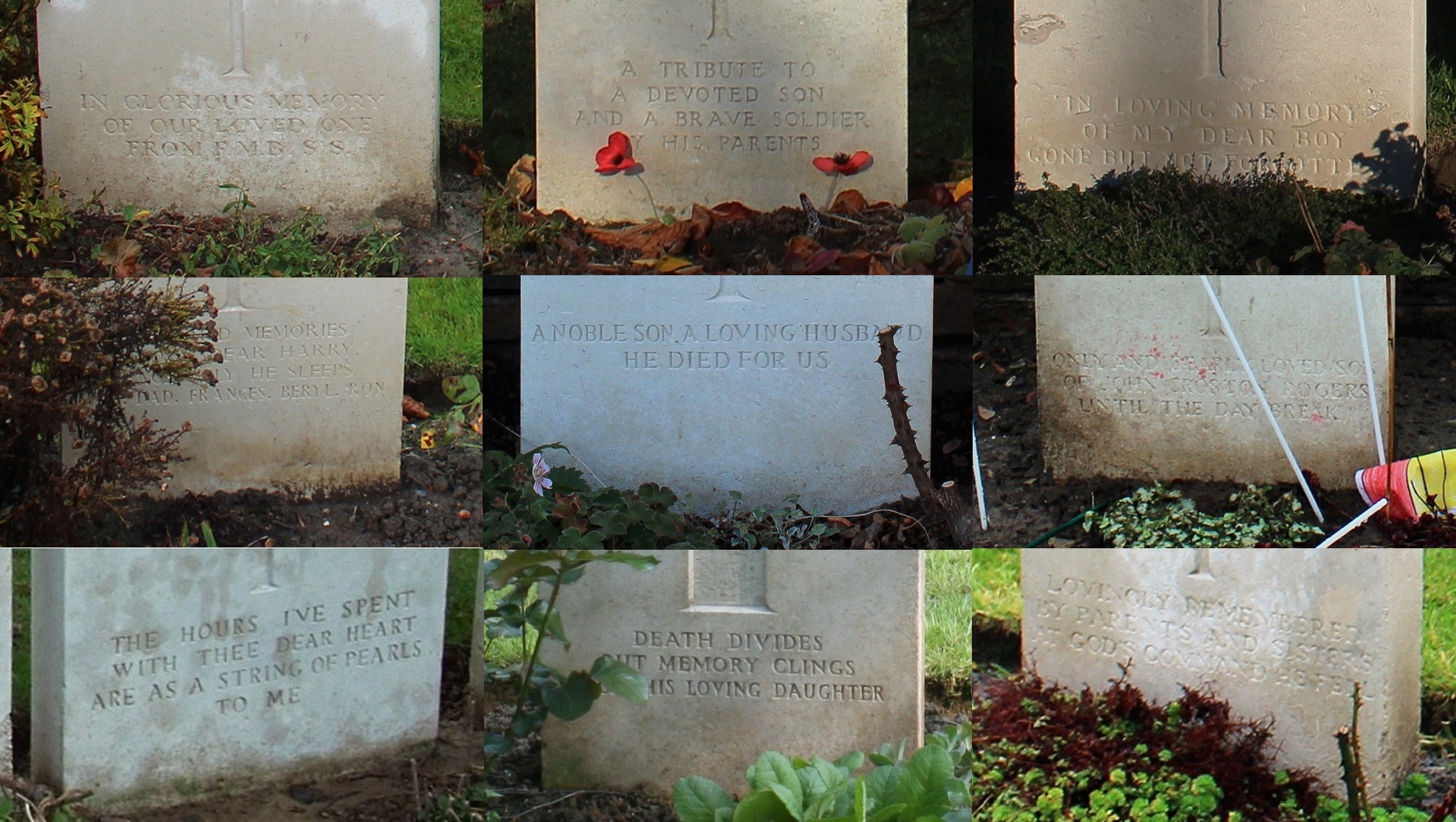 British Military Headstones Personal Inscriptions No. 1 With the