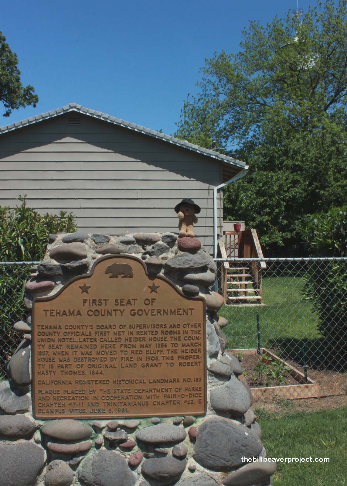 First Seat of Tehama County Government (Landmark 183)! The Bill