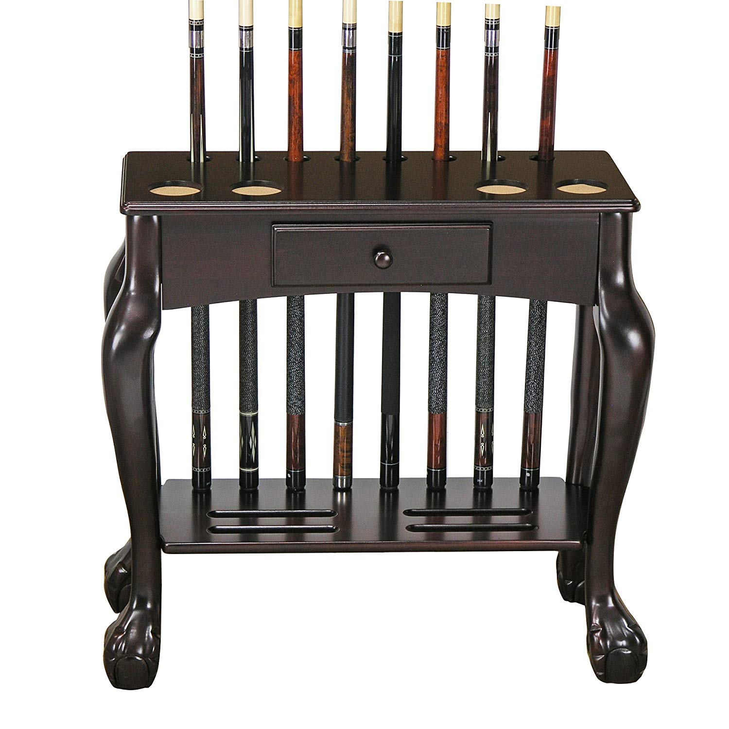 Billiard Cue and Ball Rack With Drawer THE BILLIARDS GUY