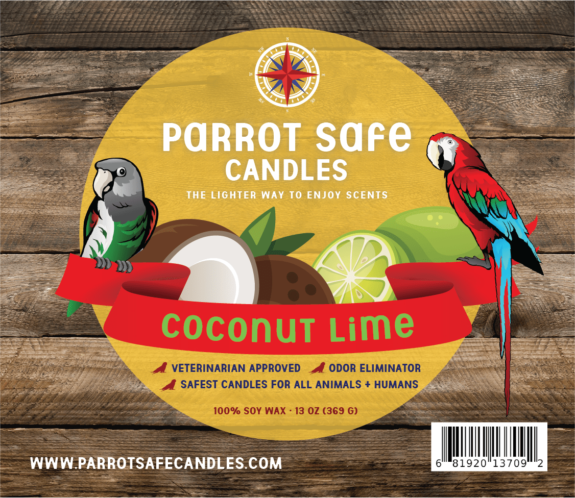 Coconut Lime Candle World's Safest Candles Parrot Safe Candles