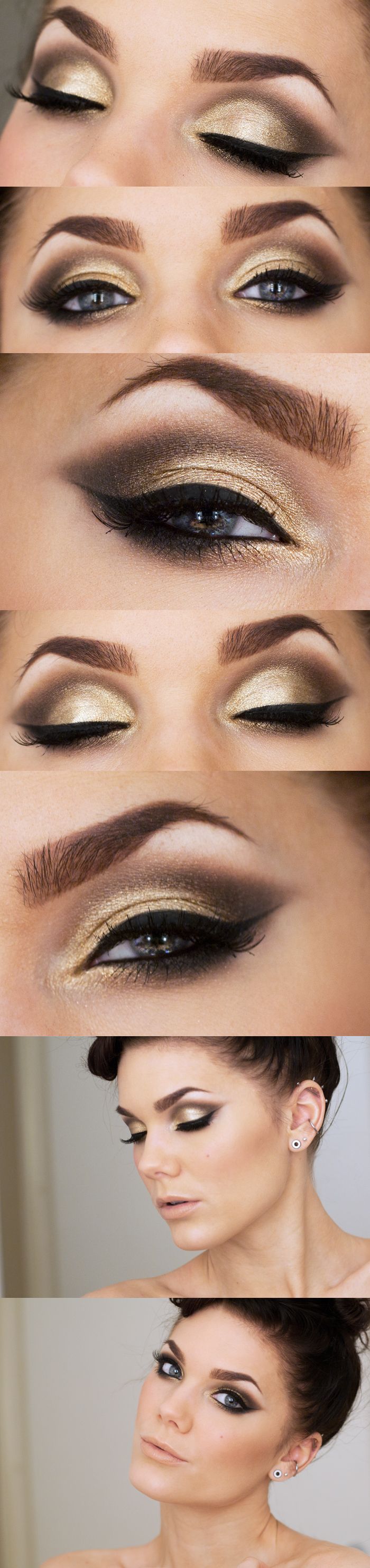 Gold and Black Smokey Eye Tutorials Best Gold and Black
