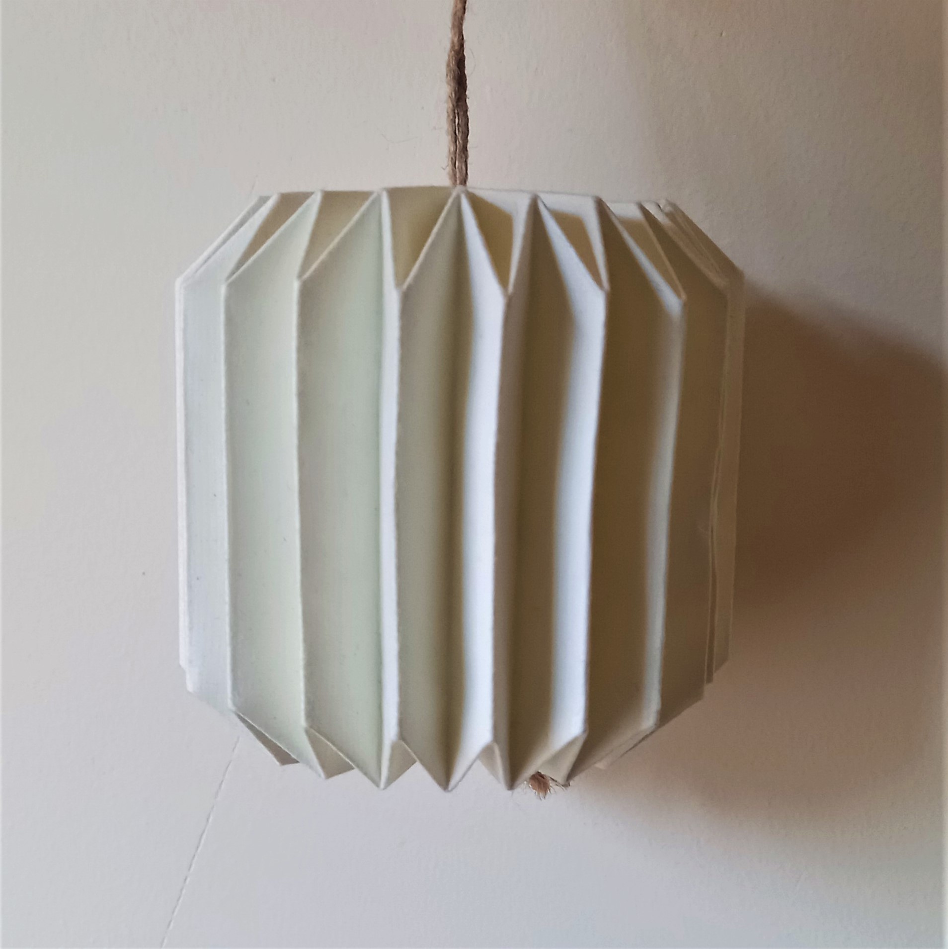 Paper Lanternshape Origami White The Blockprint Tree