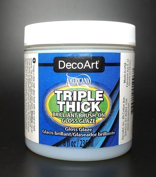 Dimensional Glaze on Polymer Clay The Blue Bottle Tree