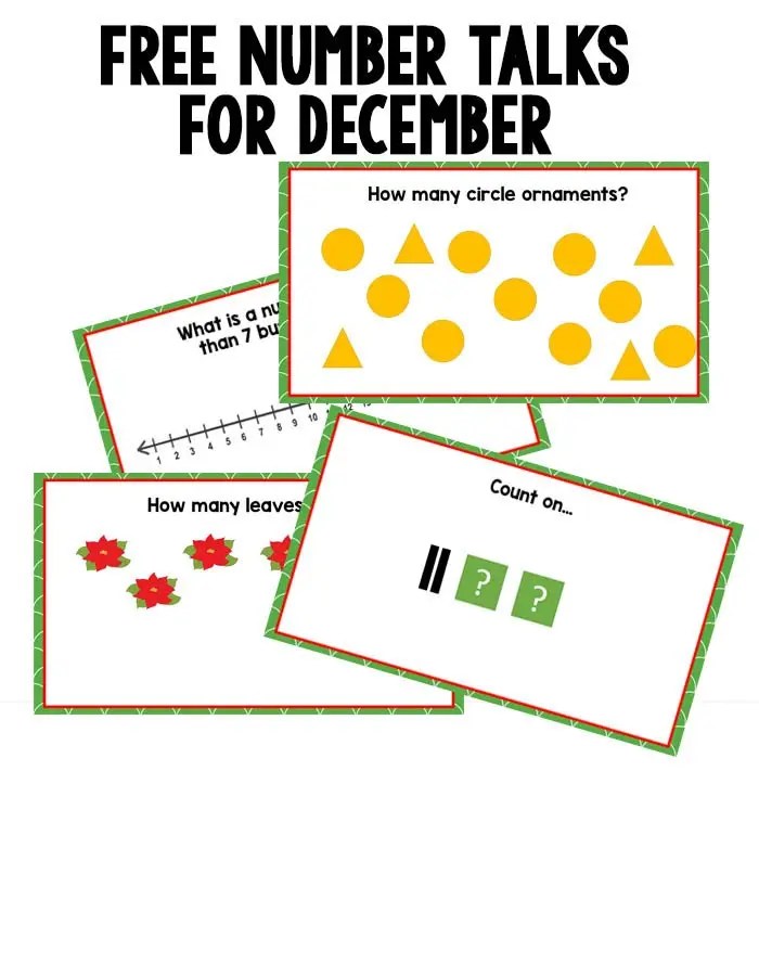 Number Talks for Kindergarten ⋆ The Blue Brain Teacher * Engaging