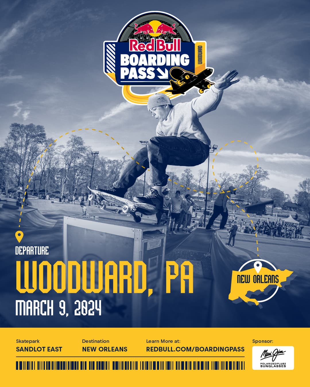 Red Bull Boarding Pass at Woodward PA