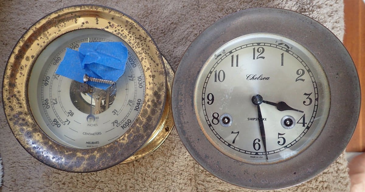 Ship's Clock and Barometer for Our Boat Renovation The Boat Galley