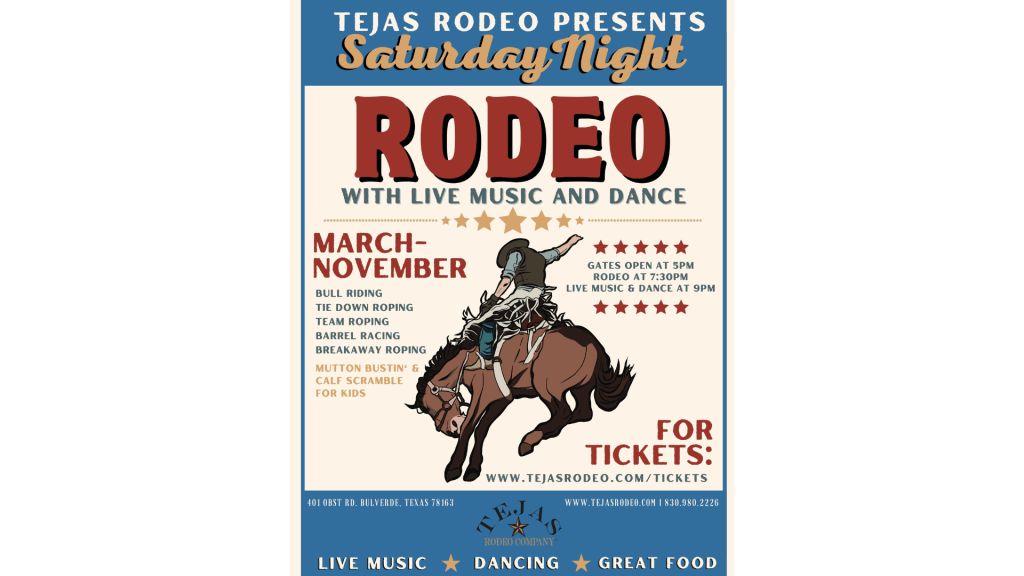 Tejas Rodeo Presents Saturday Night Rodeo The Boerne Life