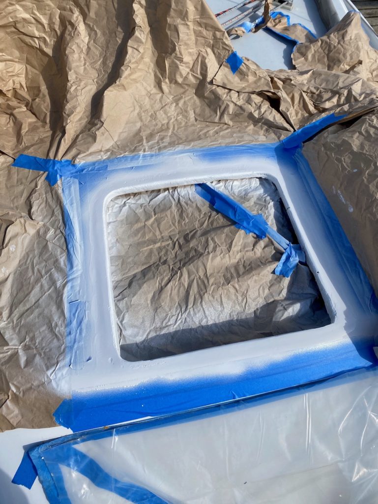 Masked and painted gelcoat "Bold Flight"