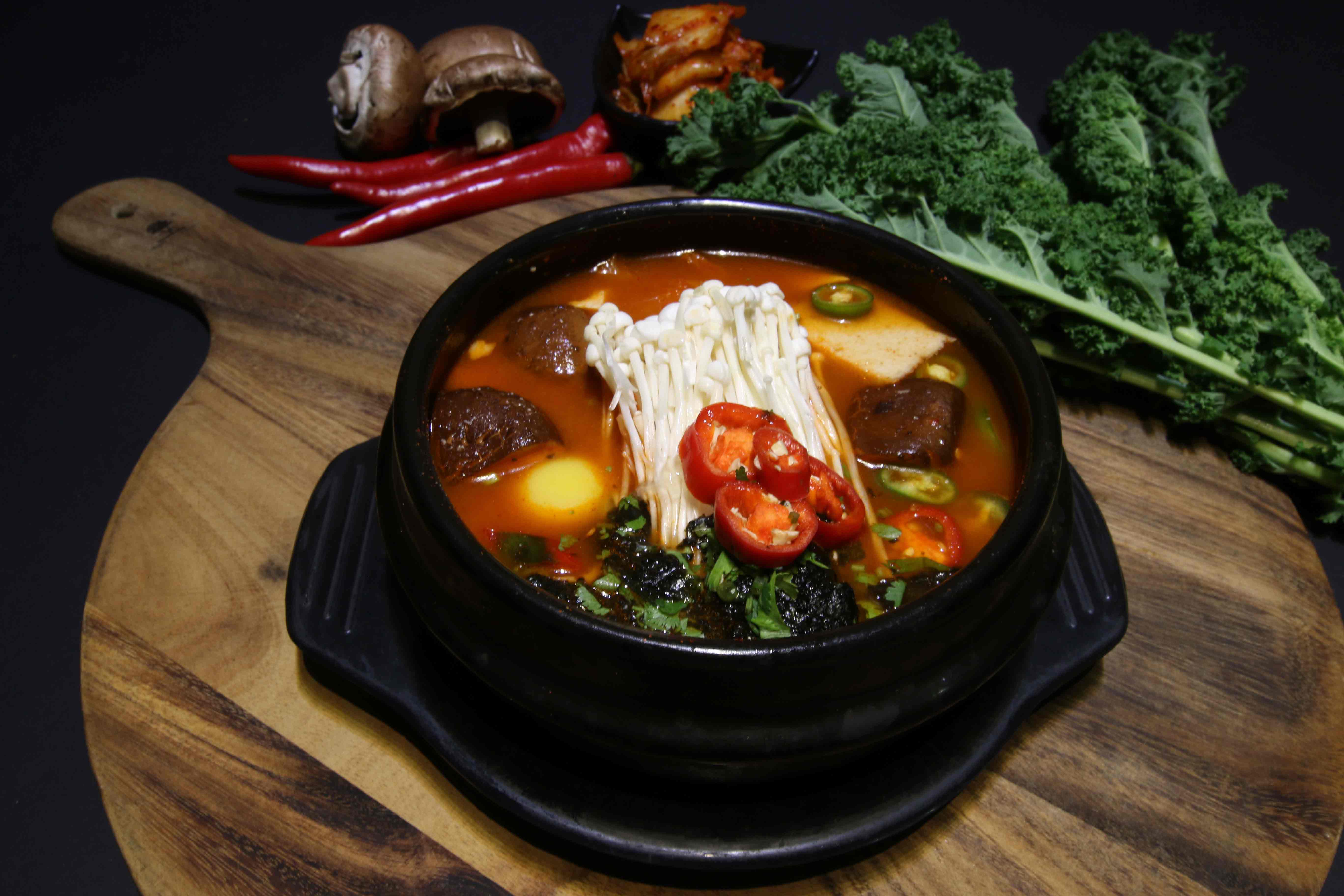 Jjigae 찌개/Myeon 면/Bap 밥 The Boneless Kitchen Vegetarian Korean