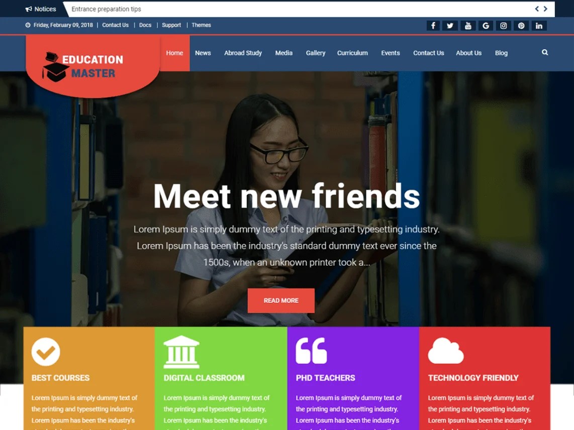 Education Master The Bootstrap Themes