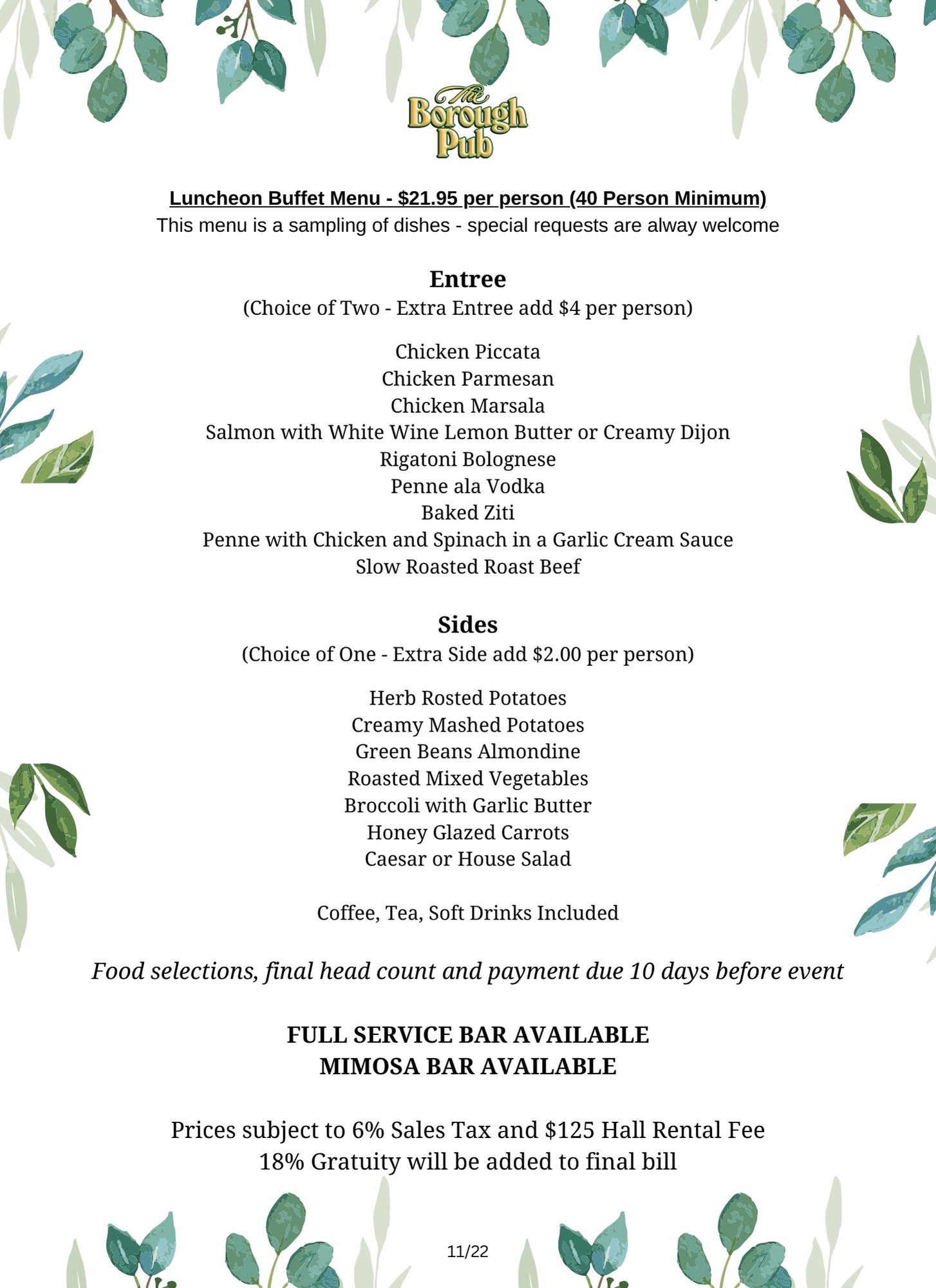 Private Parties Borough Pub