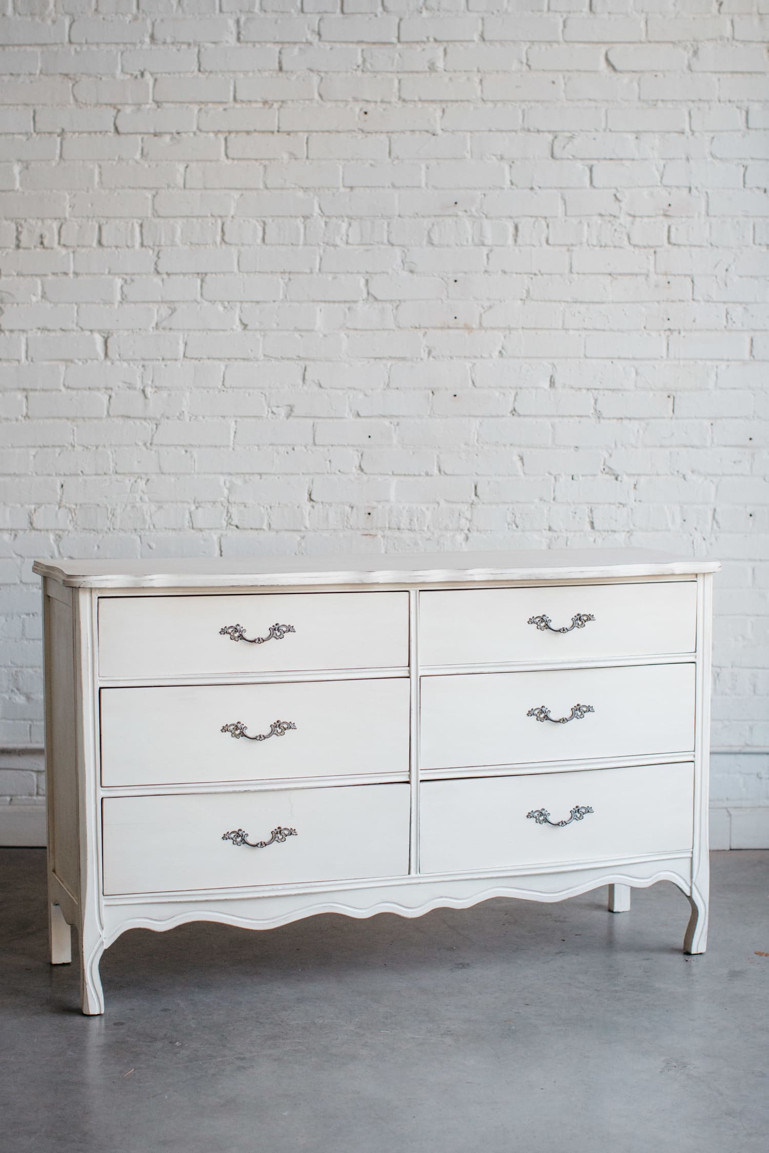 White Distressed Dresser The Borrowed Branch